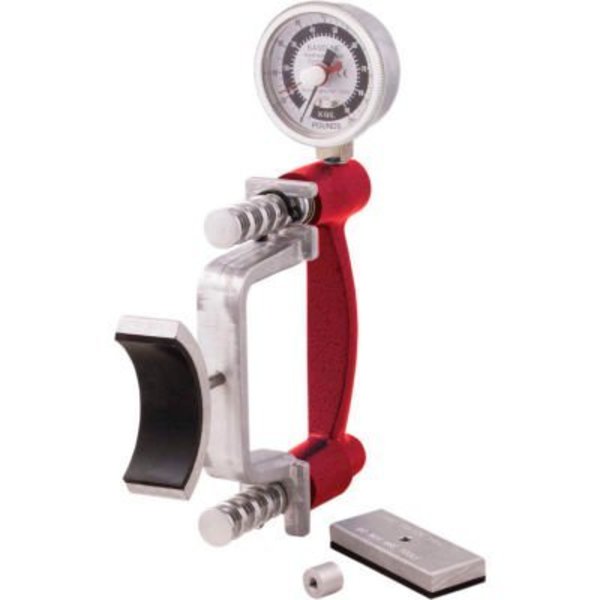 Fabrication Enterprises BaselineÂ LiTEÂ Hydraulic Hand Dynamometer/MMT Combo Kit W/ Push Attachments, Red 12-0590